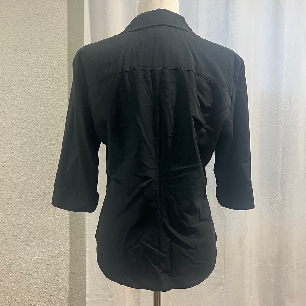 Tailor New York charcoal gray Button-Down Shirt. Size M. Callout - Picture 3 of 8